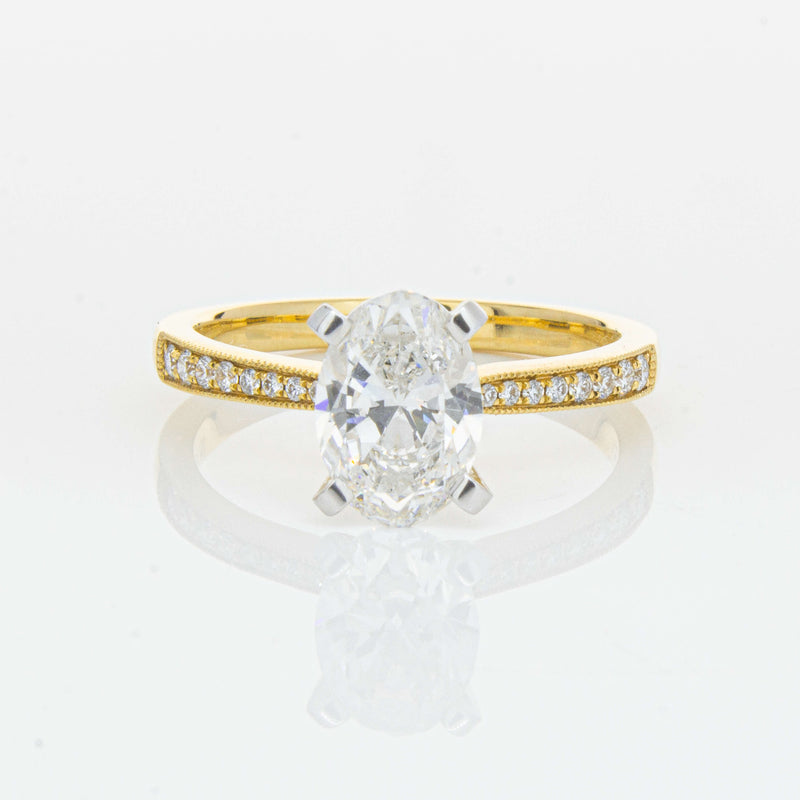 18ct Yellow Gold 1.50ct Oval Diamond Zenith Ring-Ring-Walker & Hall