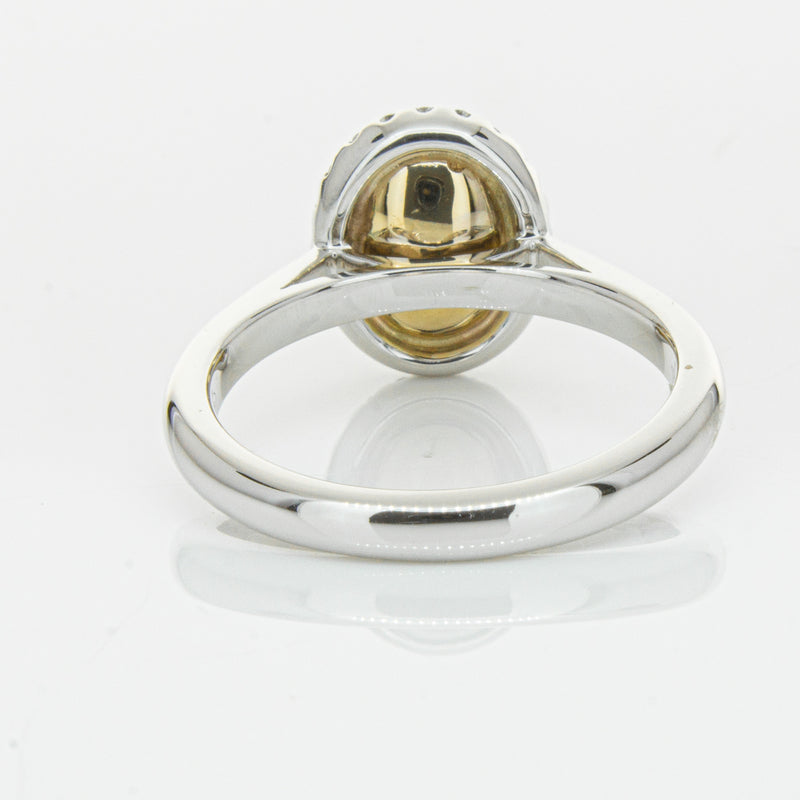 18ct White Gold Yellow Oval Cut 2.01ct Diamond Nina Ring-Ring-Walker & Hall