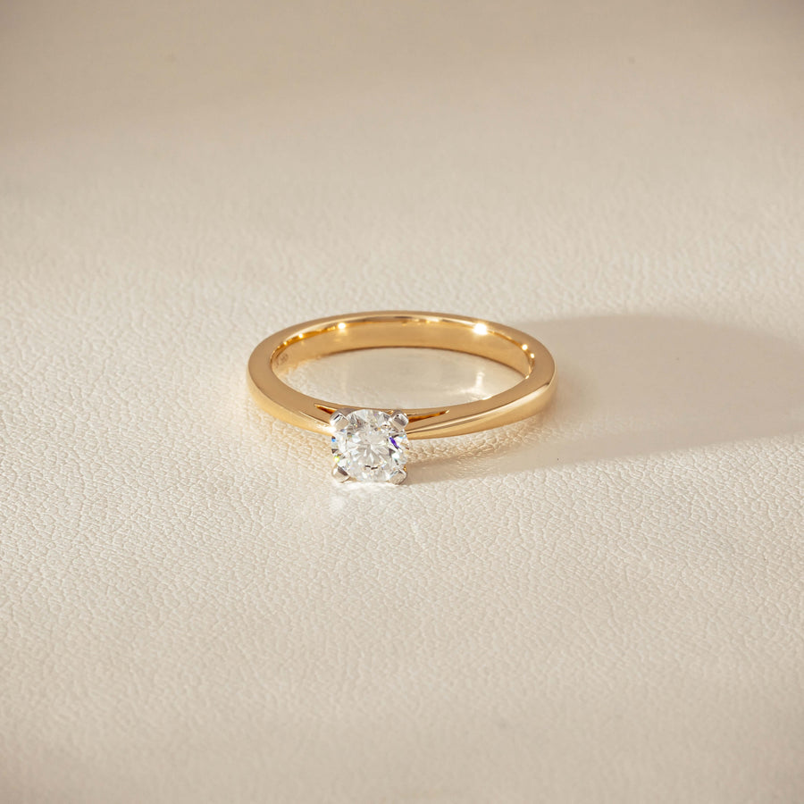 14ct Yellow Gold .50ct Diamond Luna Ring - Ring - Walker & Hall