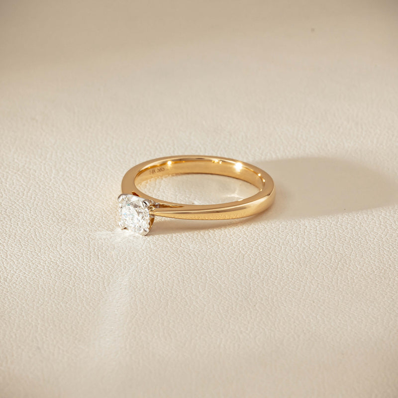 14ct Yellow Gold .50ct Diamond Luna Ring - Ring - Walker & Hall
