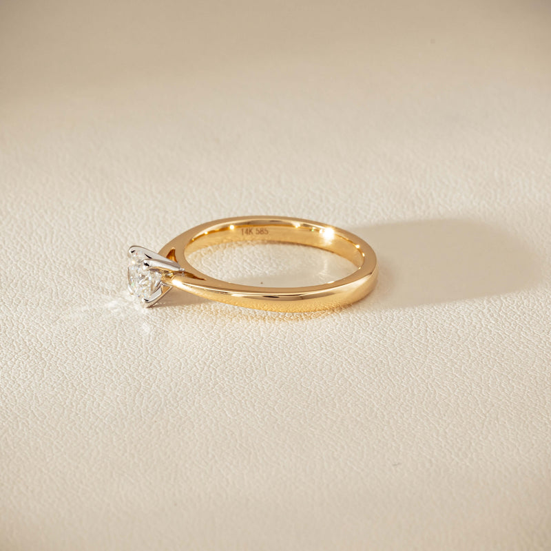 14ct Yellow Gold .50ct Diamond Luna Ring - Ring - Walker & Hall