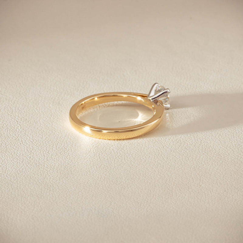 14ct Yellow Gold .50ct Diamond Luna Ring - Ring - Walker & Hall