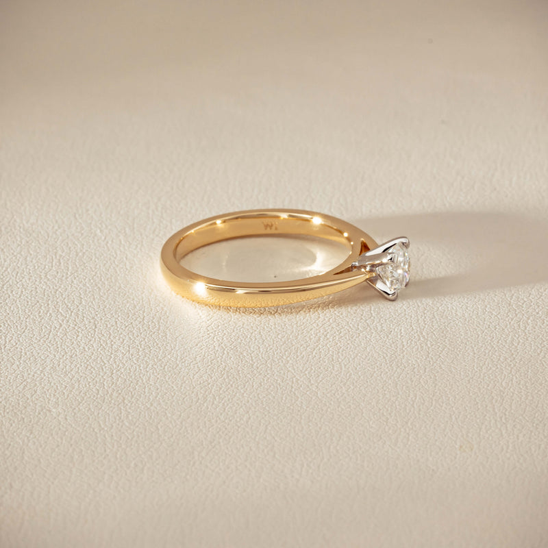 14ct Yellow Gold .50ct Diamond Luna Ring - Ring - Walker & Hall