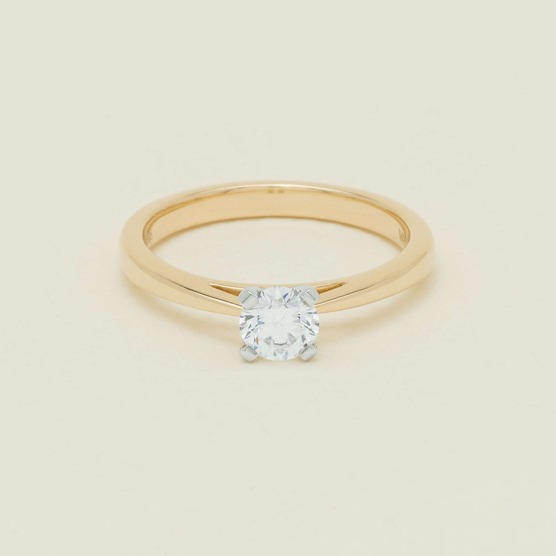 14ct Yellow Gold .50ct Diamond Luna Ring - Ring - Walker & Hall