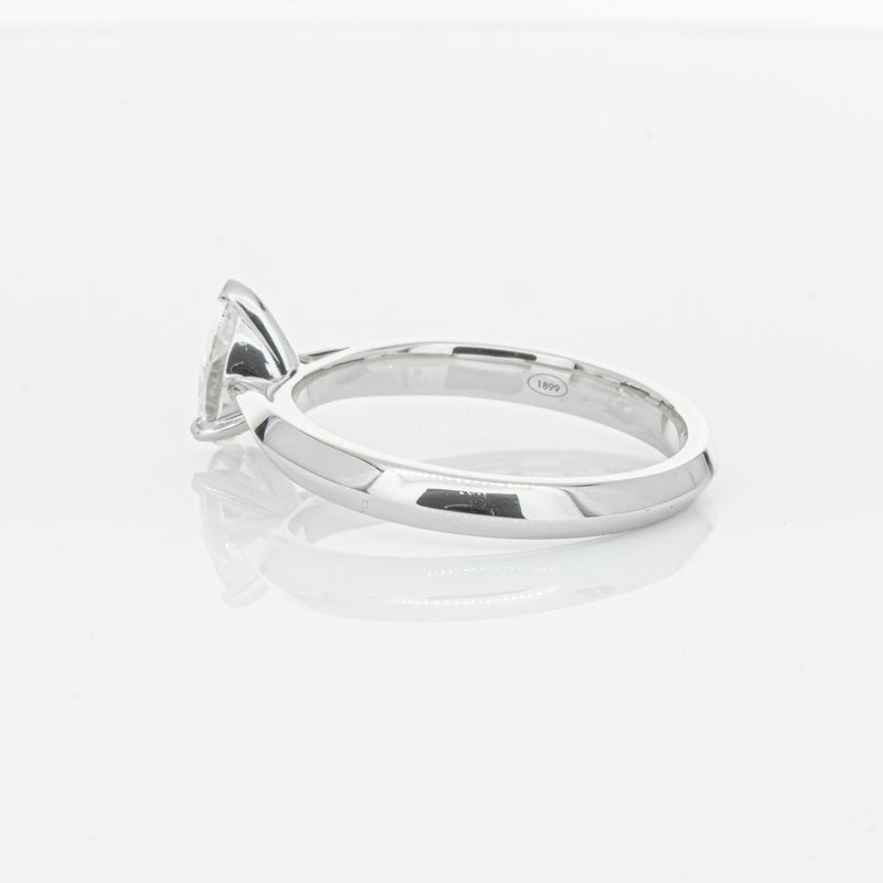 18ct White Gold .71ct Pear Diamond Venetian Ring-Ring-Walker & Hall