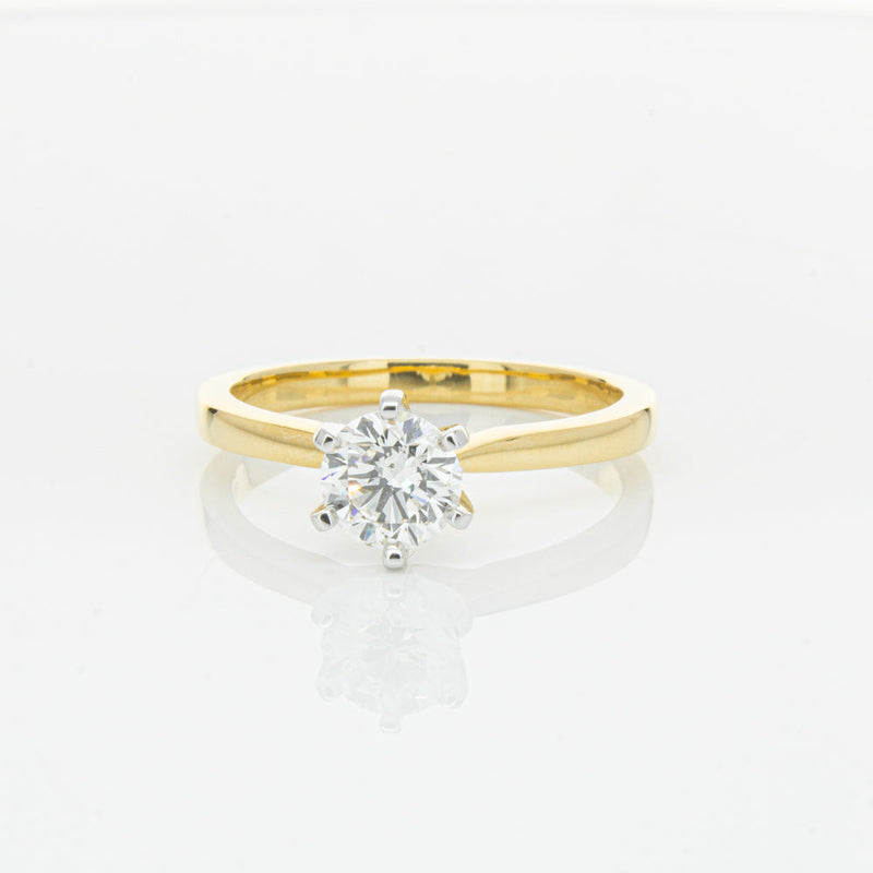 18ct Yellow Gold .71ct Diamond Capri Ring-Ring-Walker & Hall