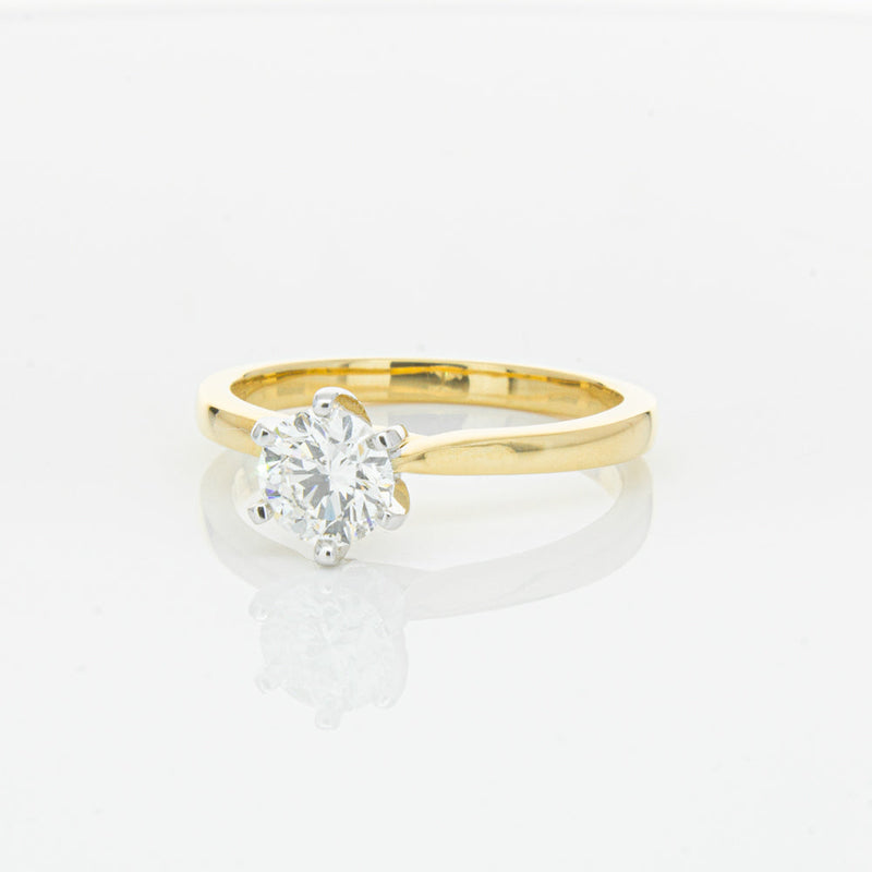 18ct Yellow Gold .71ct Diamond Capri Ring-Ring-Walker & Hall