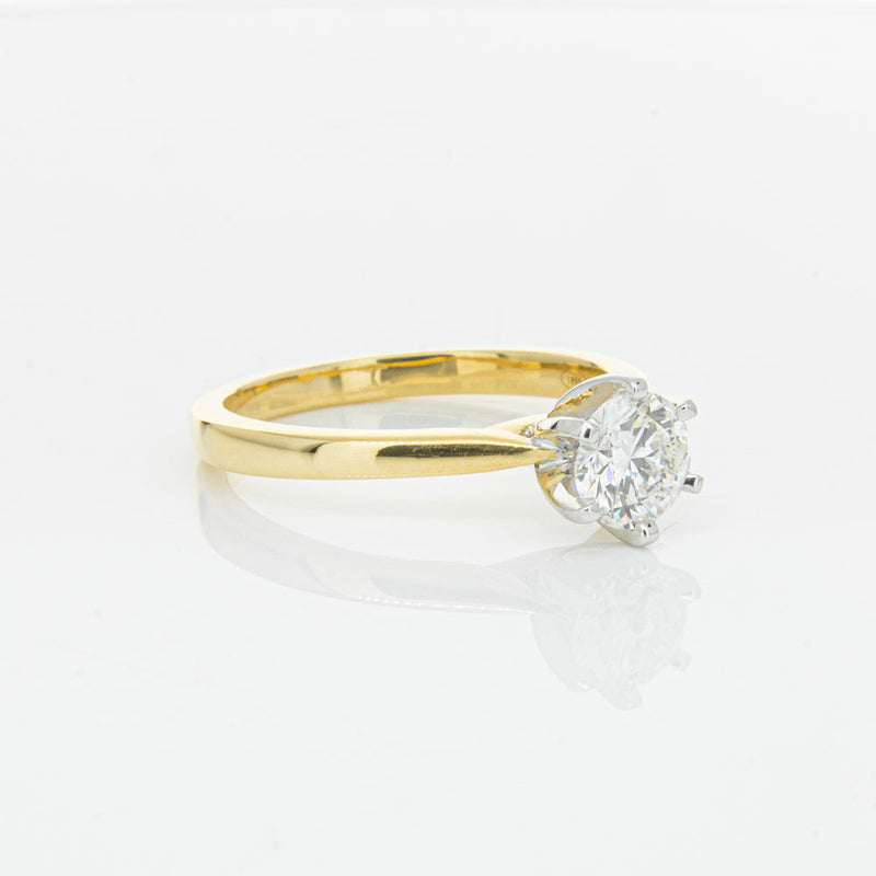 18ct Yellow Gold .71ct Diamond Capri Ring-Ring-Walker & Hall