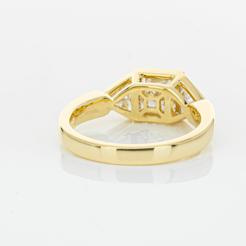 18ct Yellow Gold 1.52ct Princess Cut Diamond Ring-Ring-Walker & Hall
