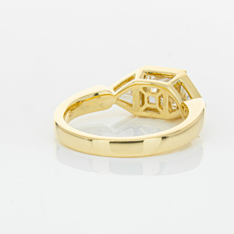 18ct Yellow Gold 1.52ct Princess Cut Diamond Ring-Ring-Walker & Hall