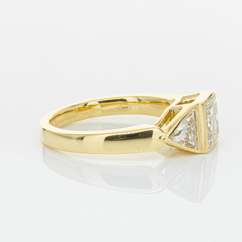 18ct Yellow Gold 1.52ct Princess Cut Diamond Ring-Ring-Walker & Hall
