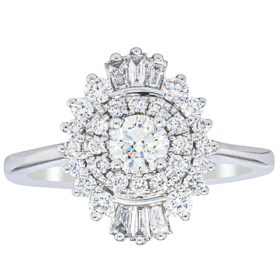 18ct White Gold .30ct Diamond Kira Ring-Ring-Walker & Hall