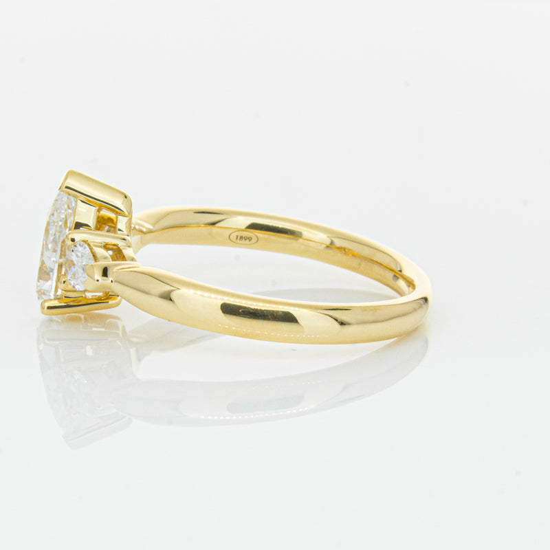 18ct Yellow Gold 1.00ct Pear Diamond Ayla Ring-Ring-Walker & Hall