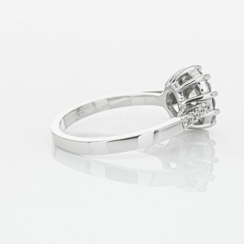 Deja Vu 18ct White Gold .60ct Diamond Cluster Ring-Ring-Walker & Hall