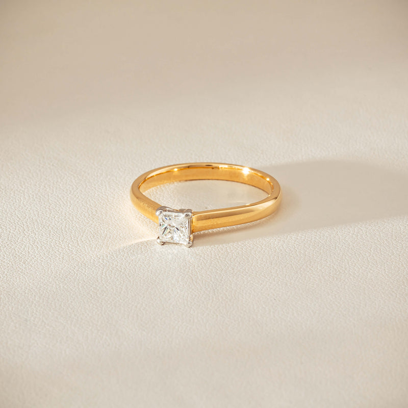 Deja Vu 18ct .70ct Princess Cut Diamond Ring - Ring - Walker & Hall