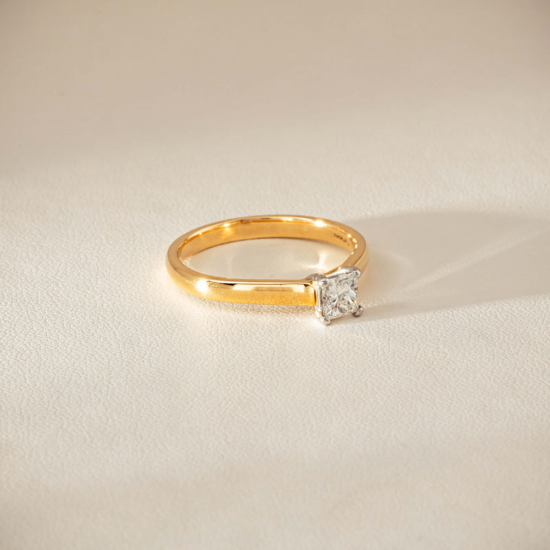 Deja Vu 18ct .70ct Princess Cut Diamond Ring - Ring - Walker & Hall