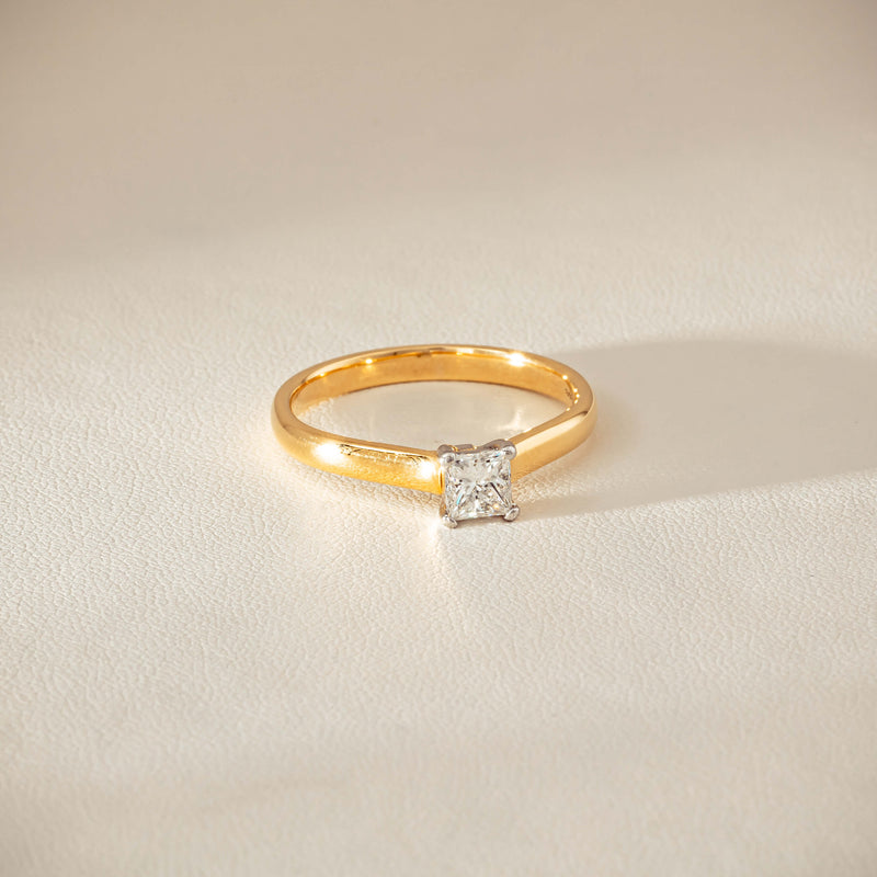 Deja Vu 18ct .70ct Princess Cut Diamond Ring - Ring - Walker & Hall