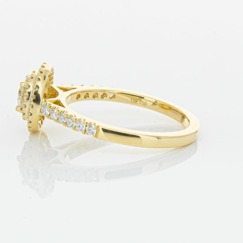 18ct Yellow Gold .40ct Diamond Rosa Ring-Ring-Walker & Hall