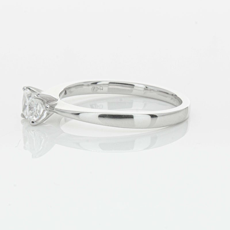 18ct White Gold .47ct Princess Cut Reclaimed Diamond Royale Ring-Ring-Walker & Hall