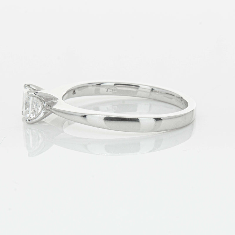 18ct White Gold .47ct Princess Cut Reclaimed Diamond Royale Ring-Ring-Walker & Hall