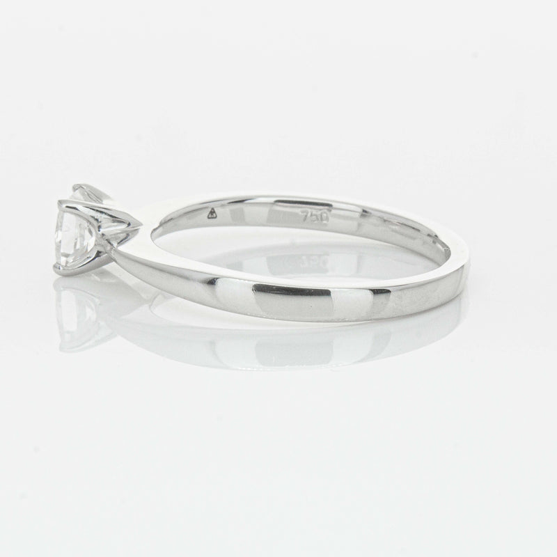 18ct White Gold .47ct Princess Cut Reclaimed Diamond Royale Ring-Ring-Walker & Hall
