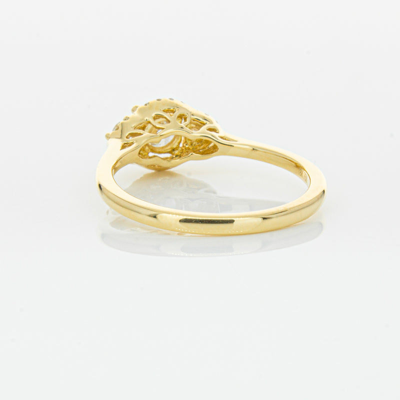 18ct Yellow Gold .44ct Diamond Posie Ring-Ring-Walker & Hall