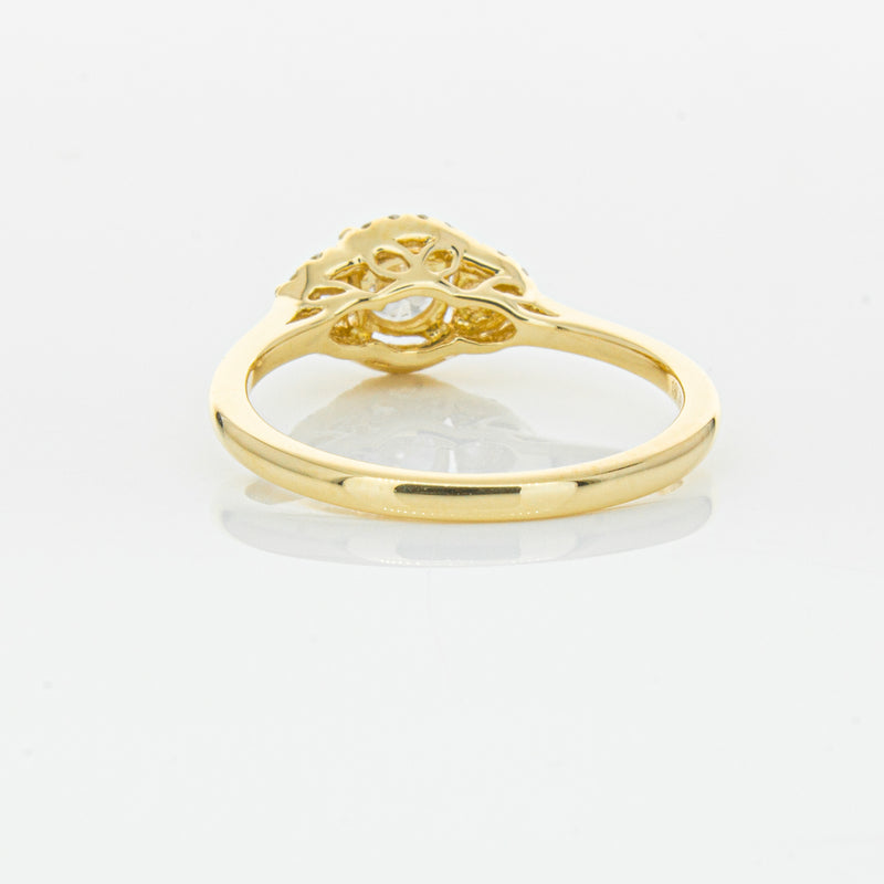 18ct Yellow Gold .44ct Diamond Posie Ring-Ring-Walker & Hall