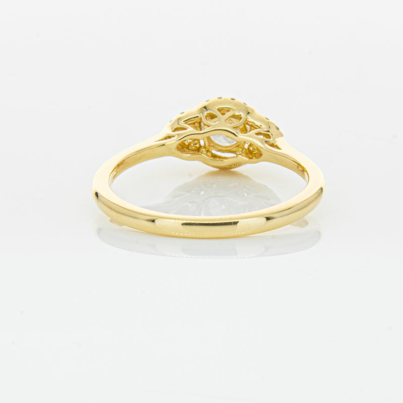 18ct Yellow Gold .44ct Diamond Posie Ring-Ring-Walker & Hall