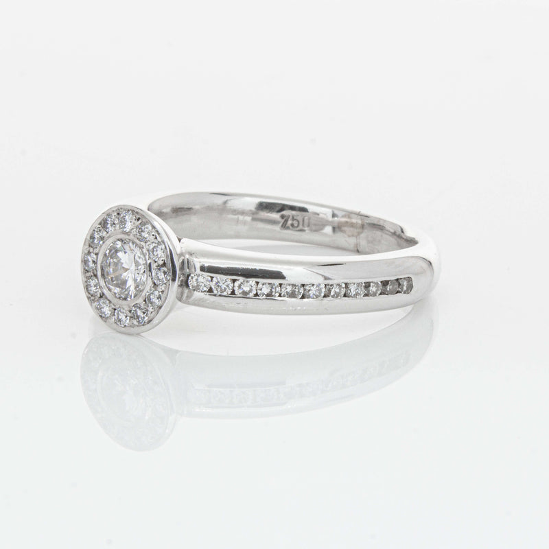 Deja Vu 18ct White Gold .25ct Diamond Cluster Ring-Ring-Walker & Hall