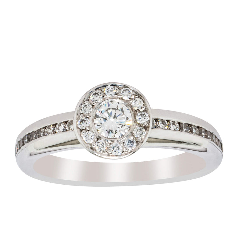 Deja Vu 18ct White Gold .25ct Diamond Cluster Ring-Ring-Walker & Hall