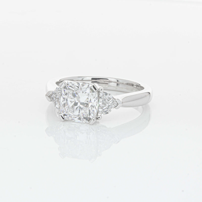 18ct White Gold 2.00ct Cushion Cut Diamond Ring-Ring-Walker & Hall