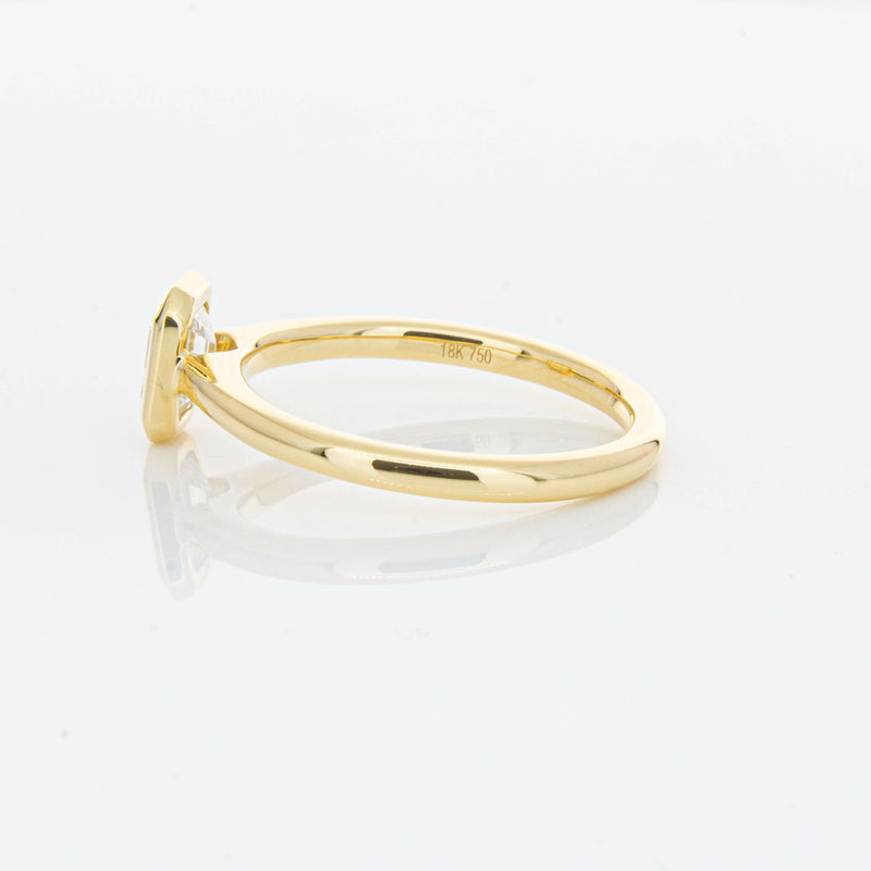 18ct Yellow Gold .70ct Emerald Cut Diamond Natalia Ring-Ring-Walker & Hall