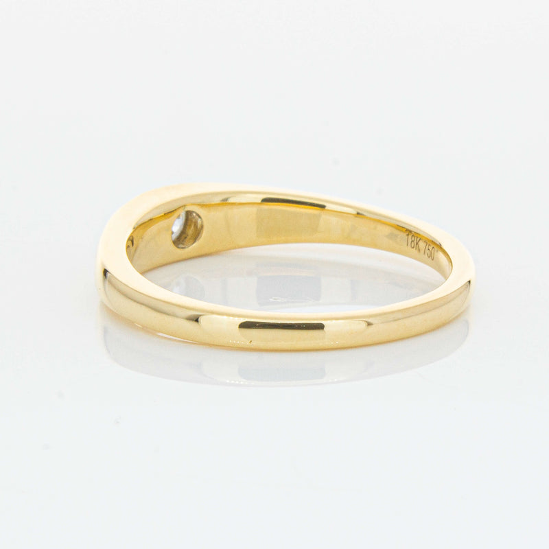 18ct Yellow Gold .16ct Diamond Gypsy Ring-Ring-Walker & Hall