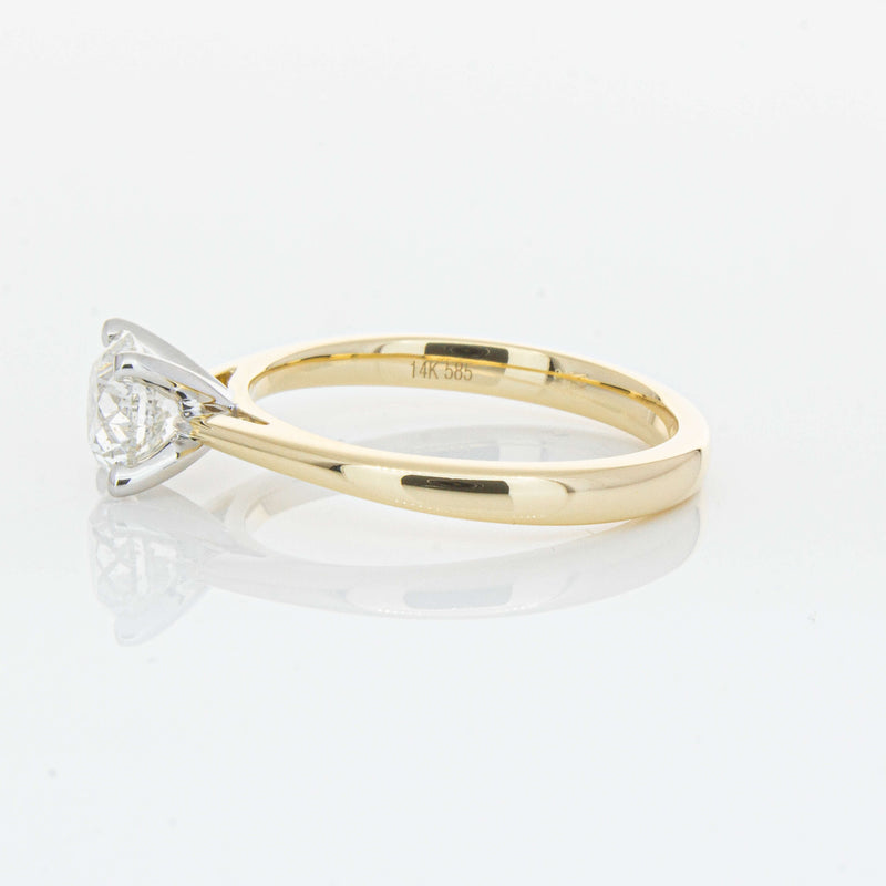 14ct Yellow Gold 1.00ct Diamond Luna Ring-Ring-Walker & Hall