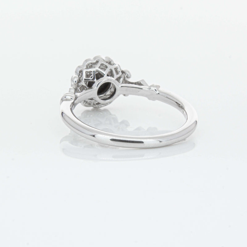 18ct White Gold .54ct Black Diamond Versailles Ring-Ring-Walker & Hall