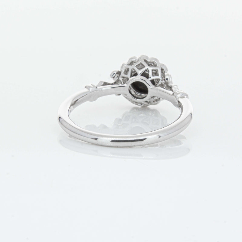 18ct White Gold .54ct Black Diamond Versailles Ring-Ring-Walker & Hall