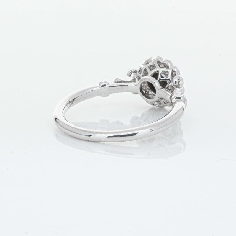 18ct White Gold .54ct Black Diamond Versailles Ring-Ring-Walker & Hall
