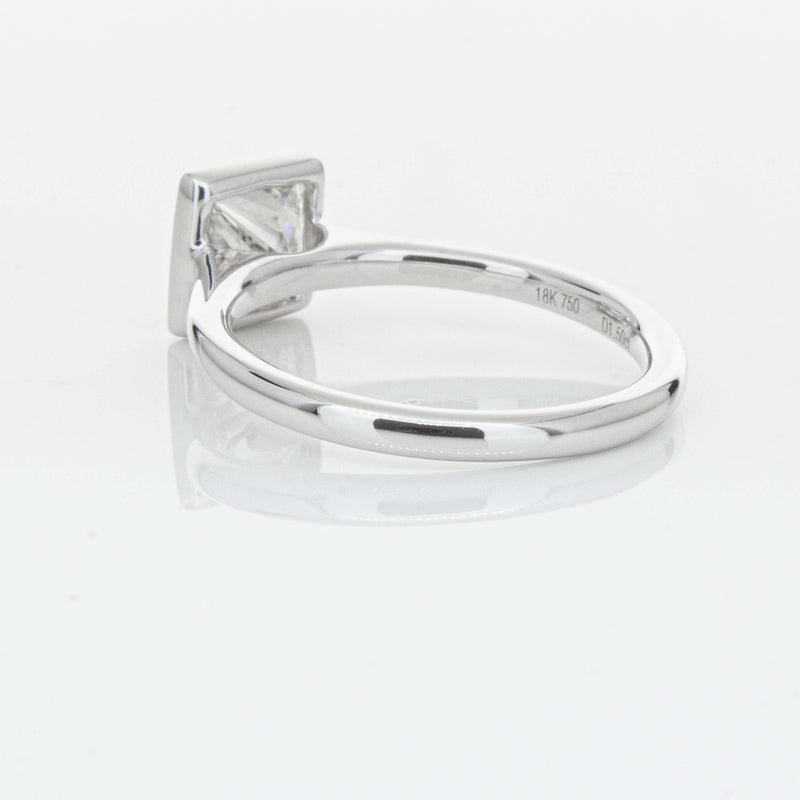 18ct White Gold 1.50ct Reclaimed Princess Cut Diamond Natalia Ring-Ring-Walker & Hall
