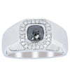 Platinum 1.10ct Black Diamond Mens Ring-Ring-Walker & Hall