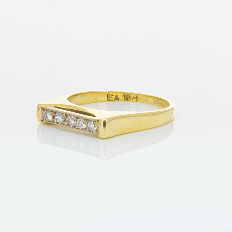 Deja Vu 18ct Yellow Gold .12ct Diamond Five-Stone Ring - Ring - Walker & Hall