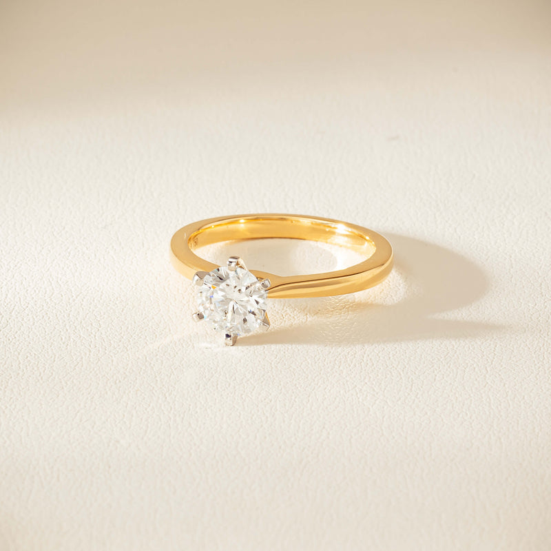 18ct Yellow Gold 1.01ct Diamond Capri Ring