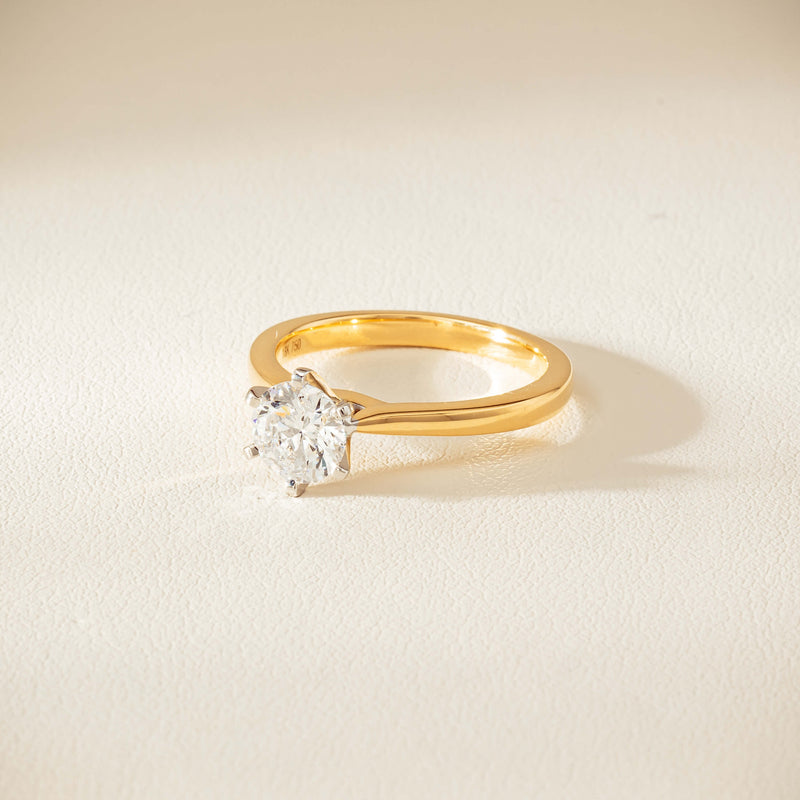 18ct Yellow Gold 1.01ct Diamond Capri Ring