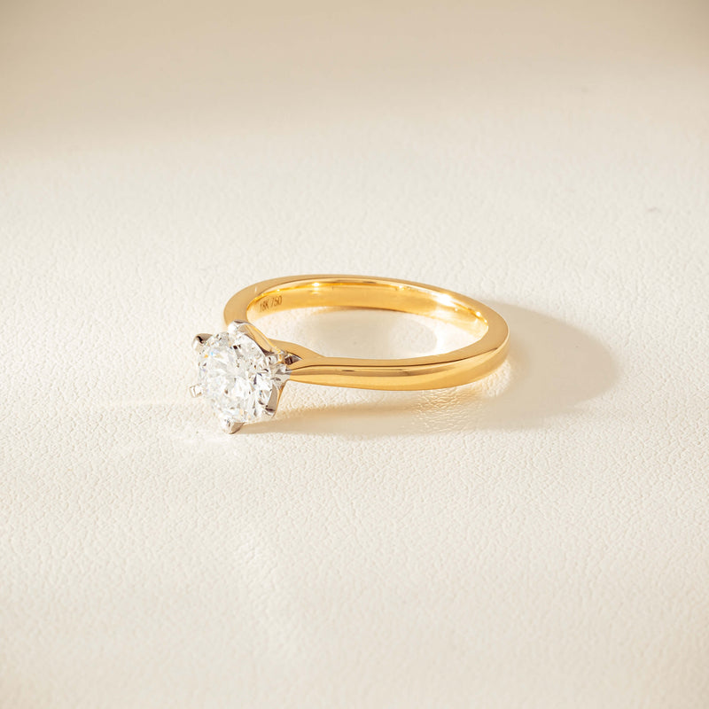 18ct Yellow Gold 1.01ct Diamond Capri Ring