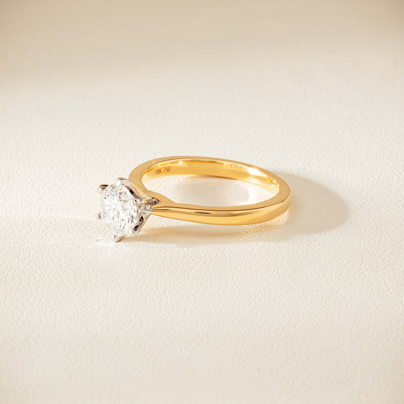 18ct Yellow Gold 1.01ct Diamond Capri Ring