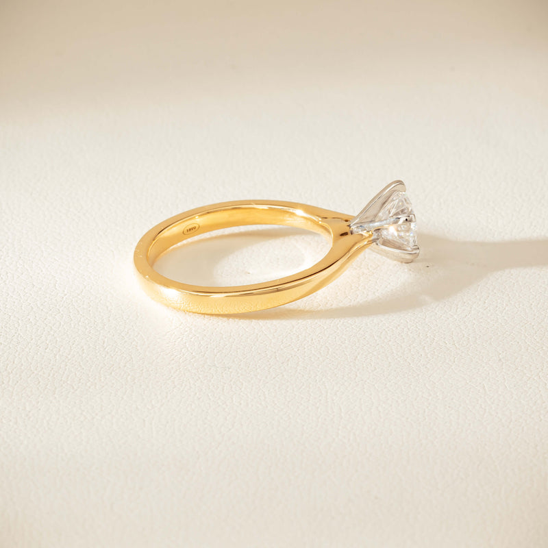 18ct Yellow Gold 1.01ct Diamond Capri Ring