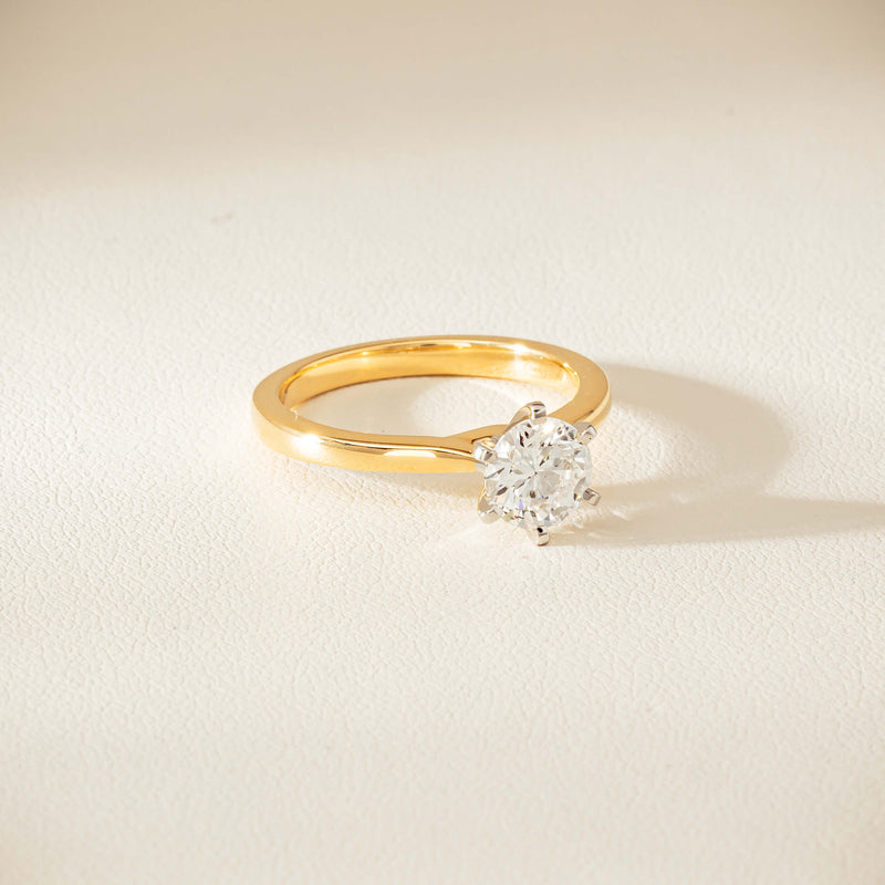 18ct Yellow Gold 1.01ct Diamond Capri Ring