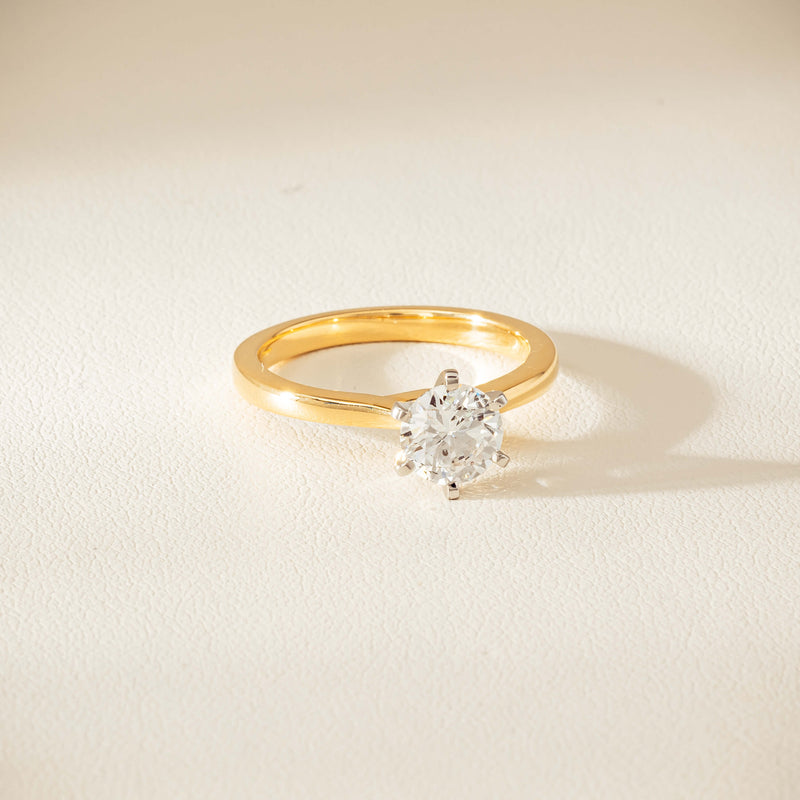 18ct Yellow Gold 1.01ct Diamond Capri Ring