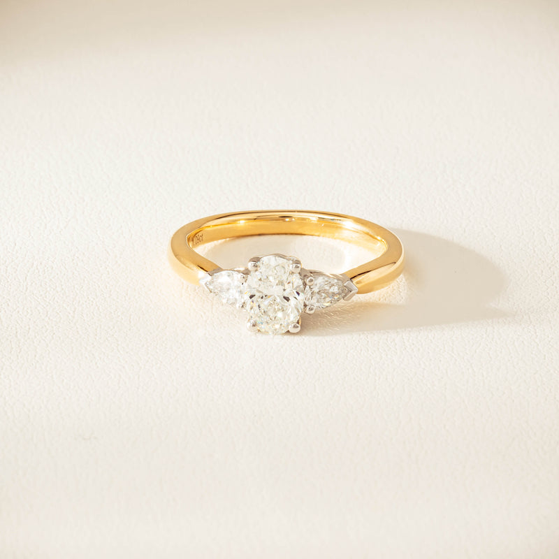 18ct Yellow & White Gold .80ct G VS2 Diamond Ayla Ring - Ring - Walker & Hall