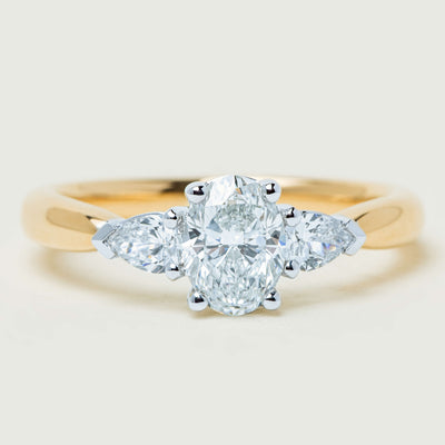 18ct Yellow & White Gold .80ct G VS2 Diamond Ayla Ring - Ring - Walker & Hall