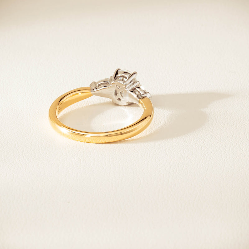 18ct Yellow & White Gold .80ct G VS2 Diamond Ayla Ring - Ring - Walker & Hall